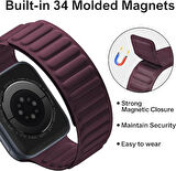 Apple Watch 10 42mm - 38/40/41mm Kordon FineWoven İnce Dokuma Manyetik Baklalı 2/3/4/5/6/se/7/8/9