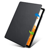 Samsung Galaxy Tab S9 FE Plus/S10 Plus/S9 Plus Kılıf Termik Kalem Bölmeli Dönebilen Standlı Kılıf