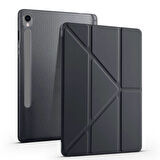 Samsung Galaxy Tab S9 FE X510 X516 Kılıf Kalem Bölmeli Trifolding Case