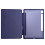 Samsung Galaxy Tab S9 FE X510 X516 Kılıf Kalem Bölmeli Trifolding Case