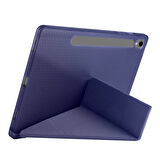 Samsung Galaxy Tab S9 FE X510 X516 Kılıf Kalem Bölmeli Trifolding Case