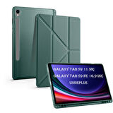 Samsung Galaxy Tab S9 FE X510 X516 Kılıf Kalem Bölmeli Trifolding Case