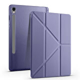 Samsung Galaxy Tab S9 FE X510 X516 Kılıf Kalem Bölmeli Trifolding Case