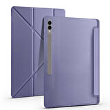 Samsung Galaxy Tab S8 Ultra/S9 Ultra/S10 Ultra Kılıf Kalem Bölmeli Trifolding Case X900 X910 X920