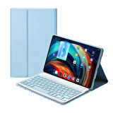 Samsung Galaxy Tab S9 FE Plus/S10 Plus/S9 Plus Kılıf Kablosuz Klavyeli Kılıf Mobax Türkçe X610-16-810-18 X820