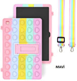 Samsung Galaxy Tab A9 Plus X210 X213 X215 X217 Kılıf Cute Dolls Standlı Eğlenceli 3D Karekterli Çocuk Kılıfı