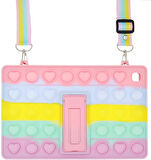 Samsung Galaxy Tab A9 Plus X210 X213 X215 X217 Kılıf Cute Dolls Standlı Eğlenceli 3D Karekterli Çocuk Kılıfı