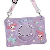Samsung Galaxy Tab A9 Plus X210 X213 X215 X217 Kılıf Cute Dolls Standlı Eğlenceli 3D Karekterli Çocuk Kılıfı