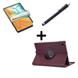 Lenovo Tab M10 3. Nesil TB-328FU T610 Kılıf Dönen Tablet Kilifi Ekran Koruyucu+Kalem