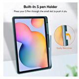 Samsung Galaxy Tab A9 8.7inç X110 X113 X115 X117 Kılıf Termik Kalem Bölmeli Dönebilen Standlı Kılıf SET