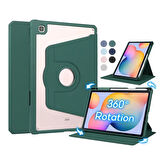 Samsung Galaxy Tab A9 Plus X210 X213 X215 X217 Kılıf Termik Kalem Bölmeli Dönebilen Standlı Kılıf SET