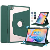 Samsung Galaxy Tab A9 Plus X210 X213 X215 X217 Kılıf Termik Kalem Bölmeli Dönebilen Standlı Kılıf SET