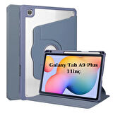 Samsung Galaxy Tab A9 Plus X210 X213 X215 X217 Kılıf Termik Kalem Bölmeli Dönebilen Standlı Kılıf SET