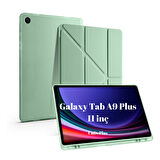 Samsung Galaxy Tab A9 Plus X210 X213 X215 X217 Kılıf Kalem Bölmeli Trifolding Case
