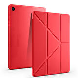 Samsung Galaxy Tab A9 8.7inç X110 X113 X115 X117 Kılıf Kalem Bölmeli Trifolding Case