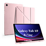 Samsung Galaxy Tab A9 8.7inç X110 X113 X115 X117 Kılıf Kalem Bölmeli Trifolding Case