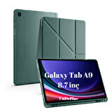 Samsung Galaxy Tab A9 8.7inç X110 X113 X115 X117 Kılıf Kalem Bölmeli Trifolding Case