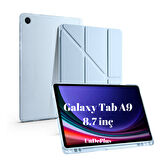 Samsung Galaxy Tab A9 8.7inç X110 X113 X115 X117 Kılıf Kalem Bölmeli Trifolding Case