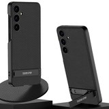 Samsung Galaxy S24 Kılıf Kamera Korumalı Leather Dikey Standlı Ays Kapak