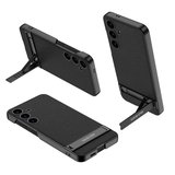 Samsung Galaxy S24 Kılıf Kamera Korumalı Leather Dikey Standlı Ays Kapak