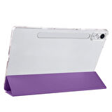 Lenovo Tab P12 12.7inç TB370FU Kalem Bölmeli Kılıf PU Deri Smart Standlı Case
