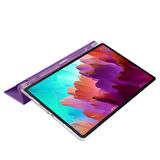 Lenovo Tab P12 12.7inç TB370FU Kalem Bölmeli Kılıf PU Deri Smart Standlı Case