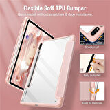 Samsung Galaxy Tab S9 FE / S9 11inç Kılıf Grafiti Şeffaf Kalem Bölmeli X710 X716 X718 X510 X516
