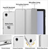Samsung Galaxy Tab A9 Plus X210 X213 X215 X217 Kılıf New PU Deri Smart Standlı Case Uyku Modlu