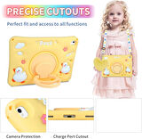 Samsung Galaxy Tab S6 Lite 2024 P620 P610 Kılıf Cute Dolls Standlı Eğlenceli 3D Karekterli Çocuk Kılıfı 13-15-17