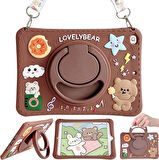 Apple iPad 11.Nesil A16 11inç/10.Nesil 10.9inç Kılıf Cute Dolls Standlı Eğlenceli 3D Karekterli Çocuk Kılıfı