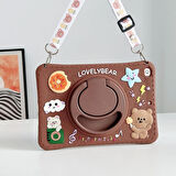 Apple iPad 11.Nesil A16 11inç/10.Nesil 10.9inç Kılıf Cute Dolls Standlı Eğlenceli 3D Karekterli Çocuk Kılıfı