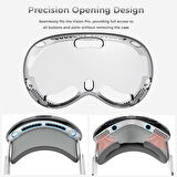 Apple Vision Pro Kılıf Koruyucu Silikon Kristal Şeffaf Case