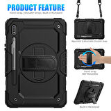 Samsung Galaxy Tab S9 FE Plus/S10 Plus/S9 Plus Kılıf Defender Askılı Pars Case Fuji X610-16-810-18 X820