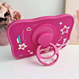 Apple iPad Air 11inç M2/M3 2025-2024 Kılıf Cute Dolls Standlı Eğlenceli 3D Karekterli Çocuk Kılıfı