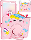 Apple iPad Air 11inç M2/M3 2025-2024 Kılıf Cute Dolls Standlı Eğlenceli 3D Karekterli Çocuk Kılıfı