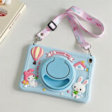 Apple iPad Air 11inç M2/M3 2025-2024 Kılıf Cute Dolls Standlı Eğlenceli 3D Karekterli Çocuk Kılıfı