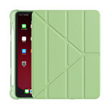 Apple iPad Air 11inç M2/M3 2025-2024 Kılıf Kalem Bölmeli Trifolding Case