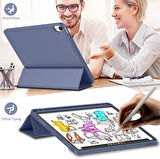 Apple iPad Air 11inç M2/M3 2025-2024 Kılıf Kalem Bölmeli Smart Case