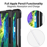 Apple iPad Air 13inç M2 2024 Kılıf Defender Askılı Zırhlı Tank Case A2898 A2899 A2900