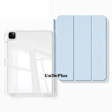 Apple iPad Pro 13inç M4 2024 Kılıf Kalem Bölmeli Akrilik Şeffaf Ayrılabilir Case A2925 A2926 A3007