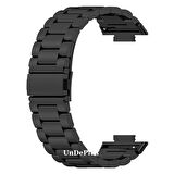 MobaxAksesuar Huawei Watch Fit 4/Fit 4 Pro/Fit 3 Kordon Klipsli Metal Kordon 04 +Kısaltma Aparatı (Fit/Fit2 Uyumlu Değildir)