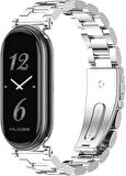Xiaomi Mi Band 8 / Band 9 Kordon Klipsli Metal Kordon 04 +Kısaltma Aparatı