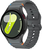 Samsung Galaxy Watch 4 5 6 7 FE 40 40 44 Classic 42 43 46 47 mm Kordon Dekoratif Örgü Çizgili Spor Silikon Kayış