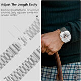 Samsung Galaxy Watch 7 Ultra 47mm Kordon Klipsli Metal Kordon 04 +Kısaltma Aparatı