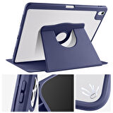 Apple iPad Air 11inç M2/M3 2025-2024 Kılıf Termik Kalem Bölmeli Dönebilen Standlı Kılıf