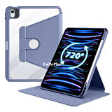 Apple iPad Air 11inç M2/M3 2025-2024 Kılıf Termik Kalem Bölmeli Dönebilen Standlı Kılıf