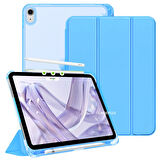 Apple iPad Air 11inç M2/M3 2025-2024 Kılıf Flip Cover Kalem Bölmeli PC Case