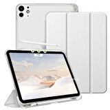 Apple iPad Pro 12.9 3./4./5./6. Nesil M2 Kılıf Flip Cover Kalem Bölmeli PC Case 2018-2023