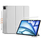 Apple iPad Pro 12.9 3./4./5./6. Nesil M2 Kılıf Flip Cover Kalem Bölmeli PC Case 2018-2023