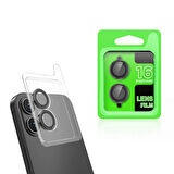 Apple iPhone 16 Kamera Lens Koruyucu Çerçeveli Koruyucu CL-07